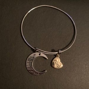 "I love you to the moon and back" bangle